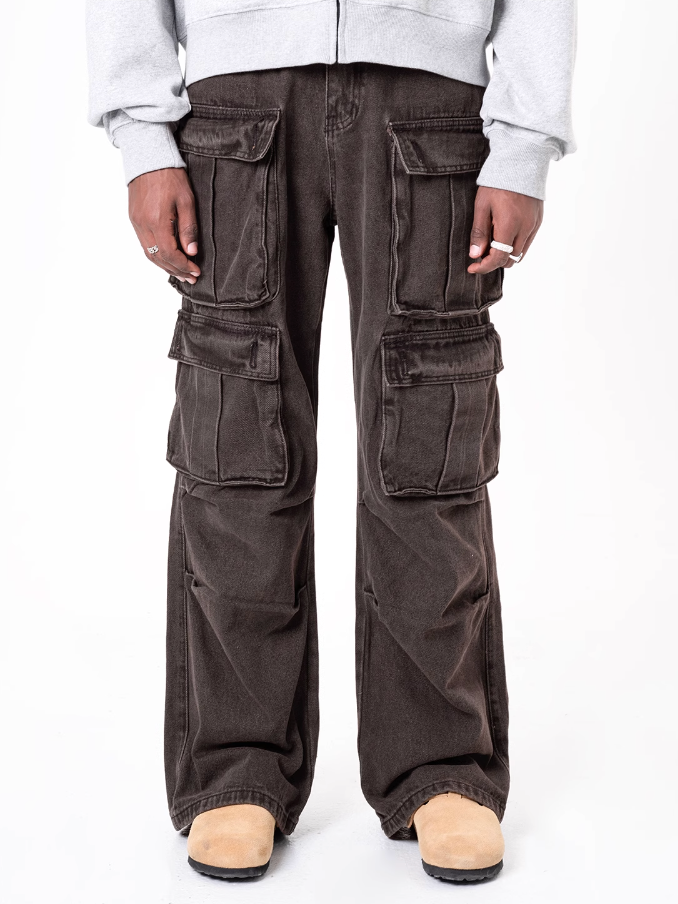 F3F Select Washed Functional Multi Pocket Work Pants