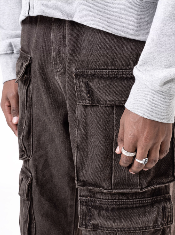 F3F Select Washed Functional Multi Pocket Work Pants