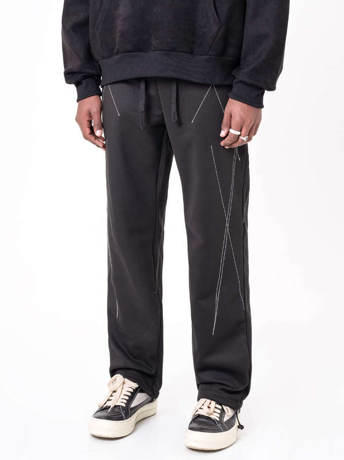 F3F Select Drawstring Splicing Line Design Sweatpants