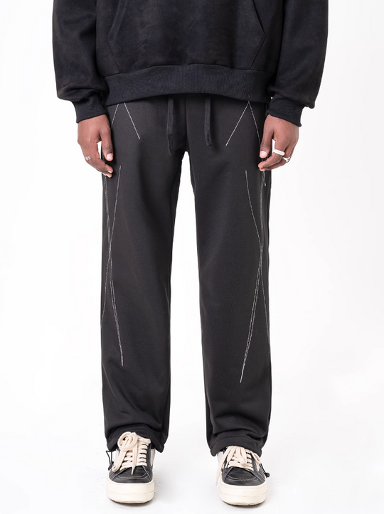 F3F Select Drawstring Splicing Line Design Sweatpants