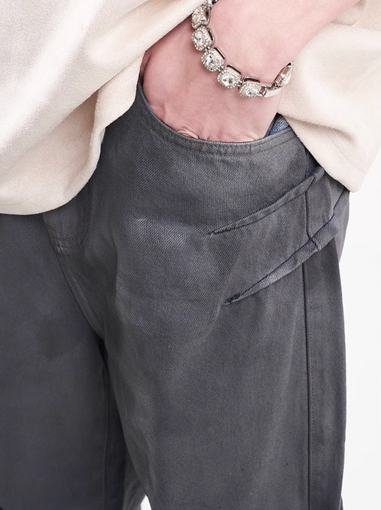 F3F Select Scratch Dirty Dye Stacked Washed Jeans