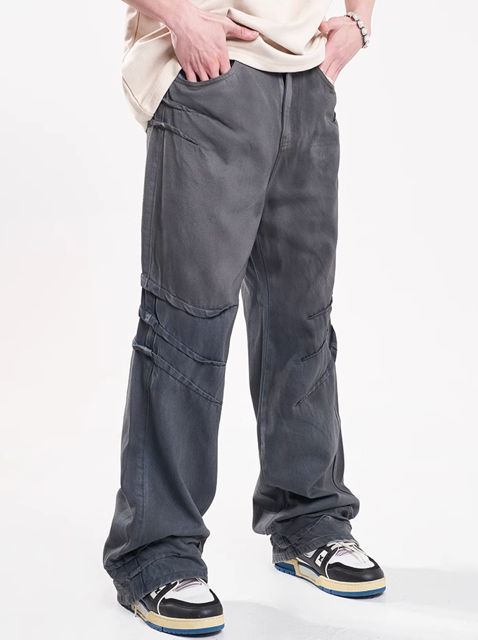 F3F Select Scratch Dirty Dye Stacked Washed Jeans