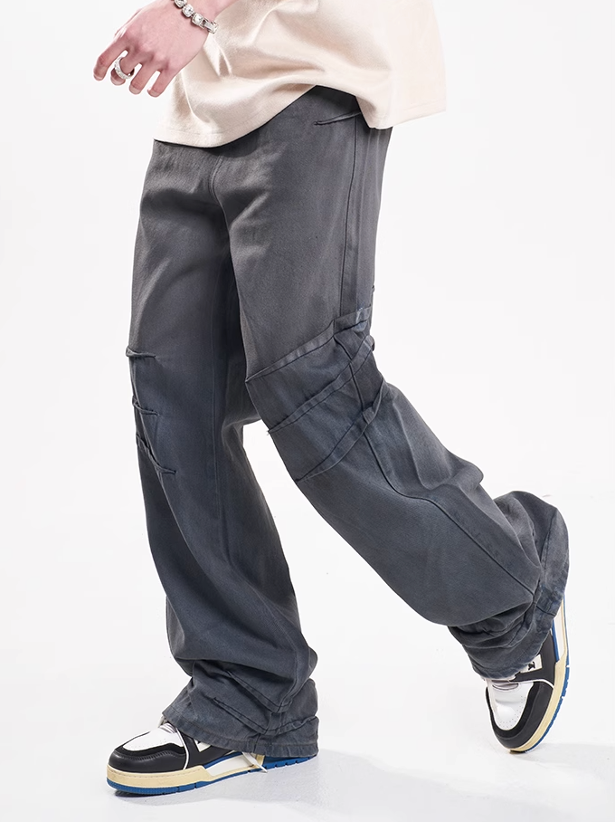 F3F Select Scratch Dirty Dye Stacked Washed Jeans