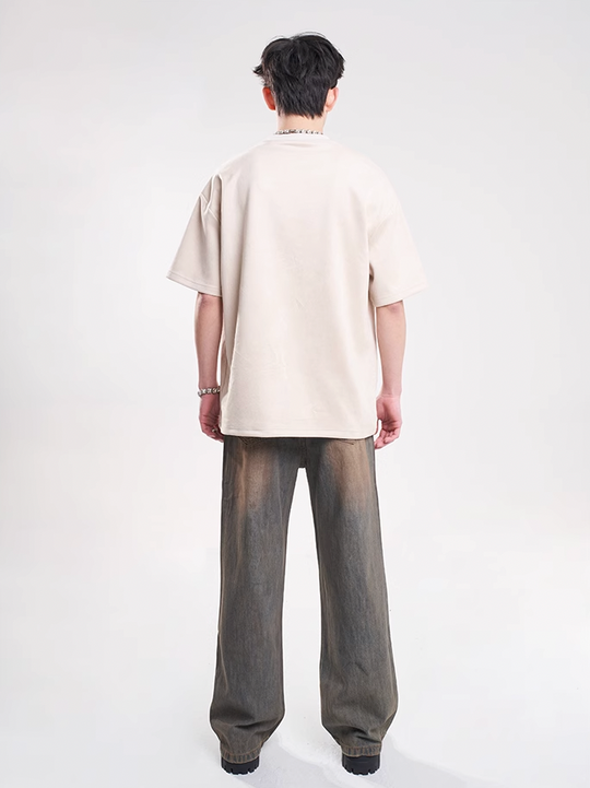 F3F Select Dirty Dyed Distressed Blue Ripped Jeans