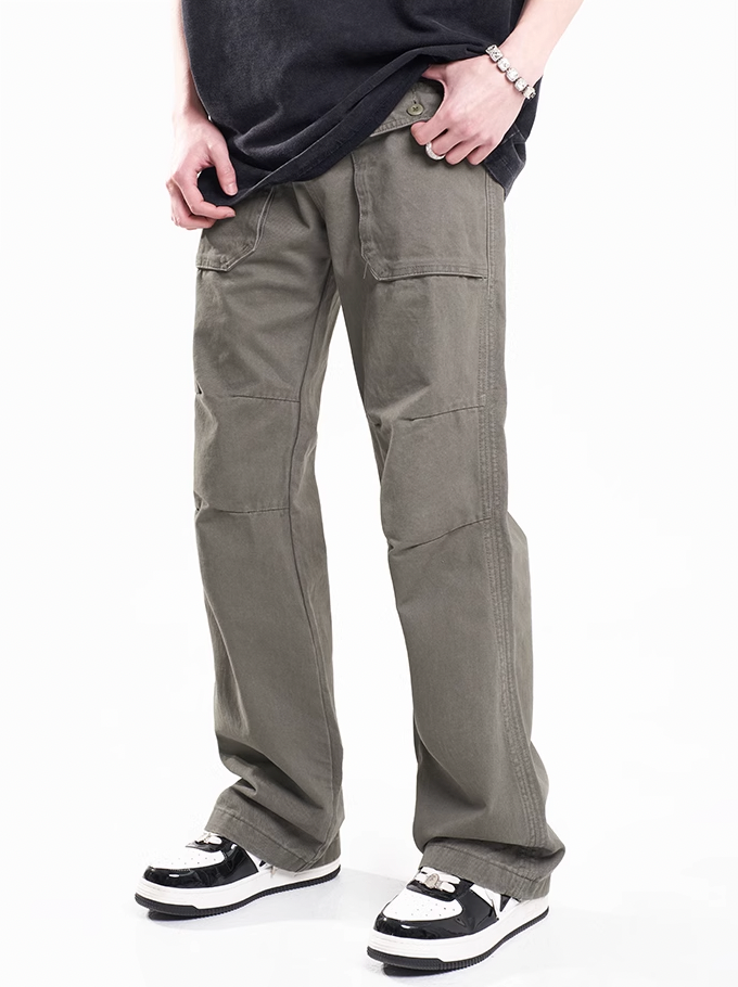F3F Select Pleated Micro Flare Work Pants