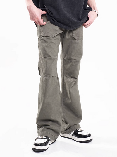 F3F Select Pleated Micro Flare Work Pants