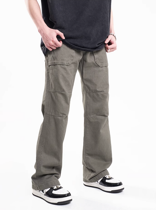 F3F Select Pleated Micro Flare Work Pants