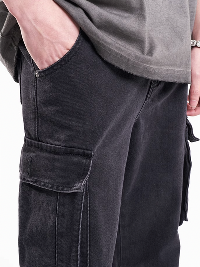 F3F Select Washed & Old Functional Multi Pocket Work Cargo Pants