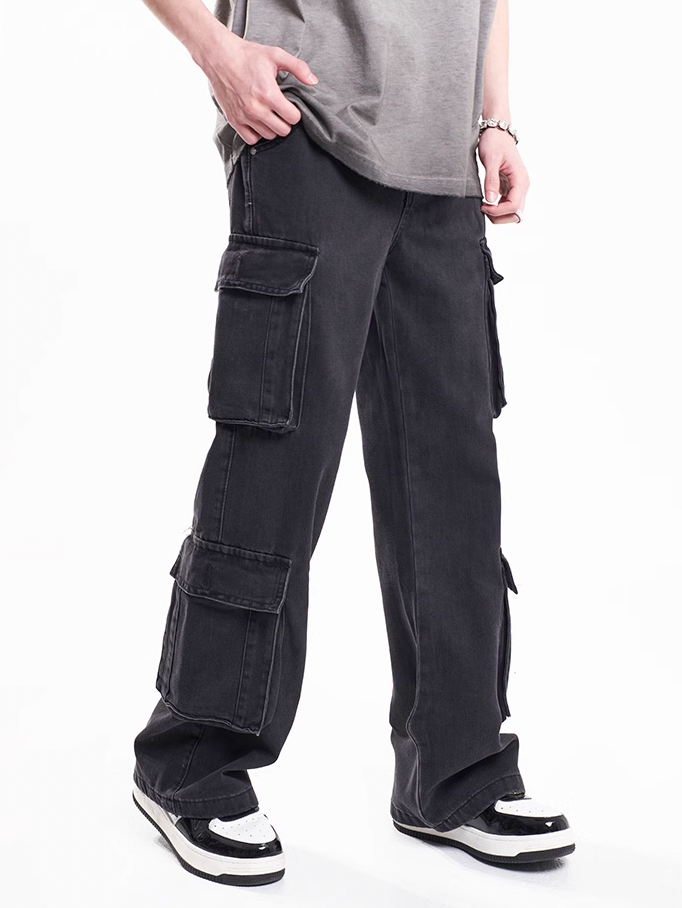 F3F Select Washed & Old Functional Multi Pocket Work Cargo Pants