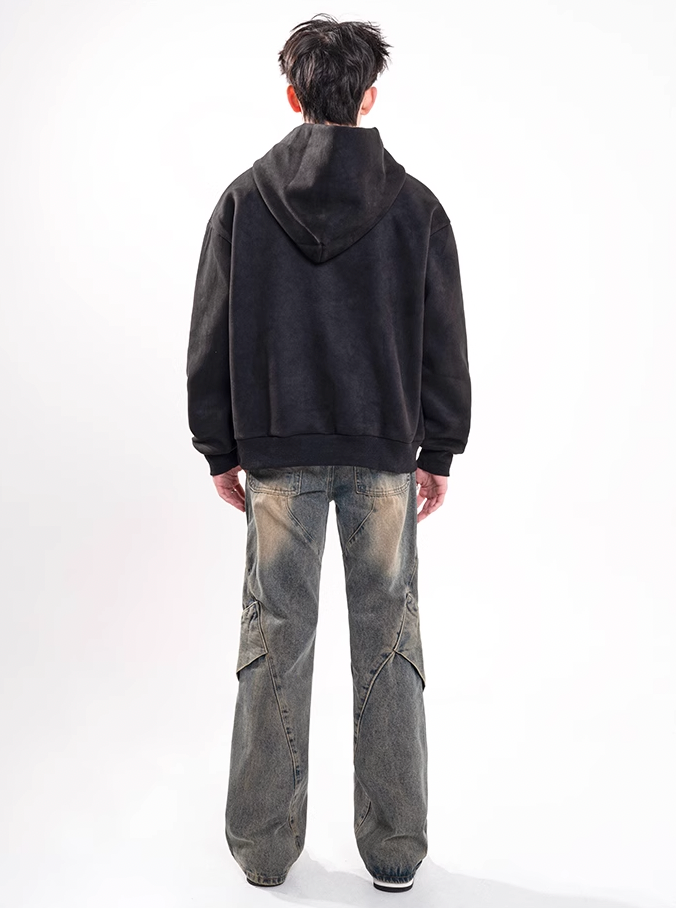 F3F Select Live Piece Splicing Mud Dyed Blue Jeans