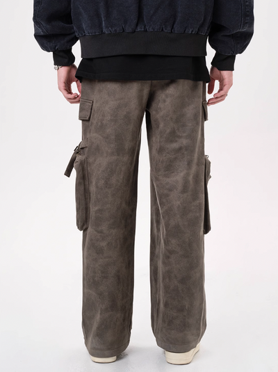 F3F Select Texture Suede Multi Pocket Work Cargo Pants