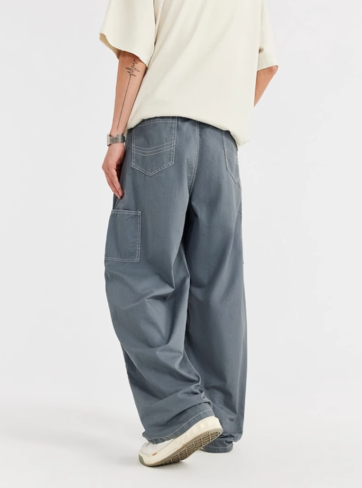 F3F Select Washed Lumberjack Wide Legged Work Pants