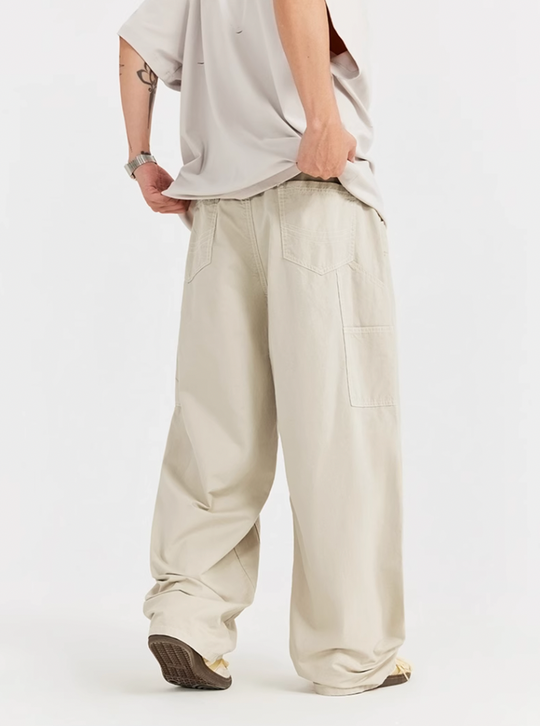 F3F Select Washed Lumberjack Wide Legged Work Pants