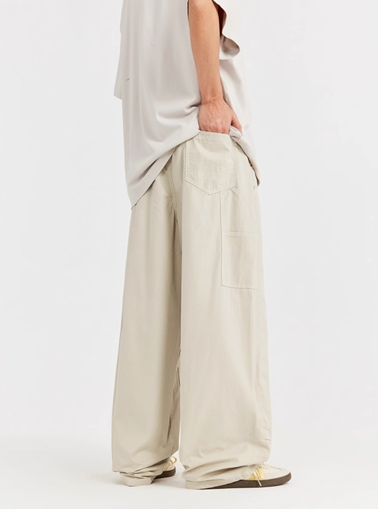 F3F Select Washed Lumberjack Wide Legged Work Pants