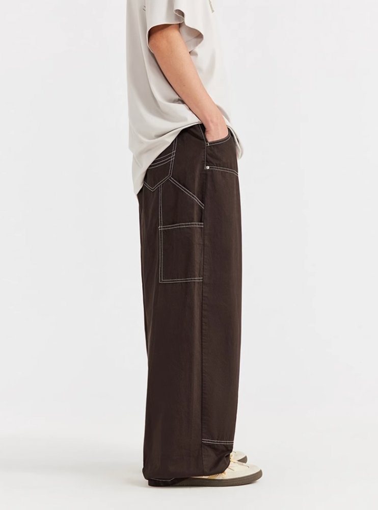 F3F Select Washed Lumberjack Wide Legged Work Pants