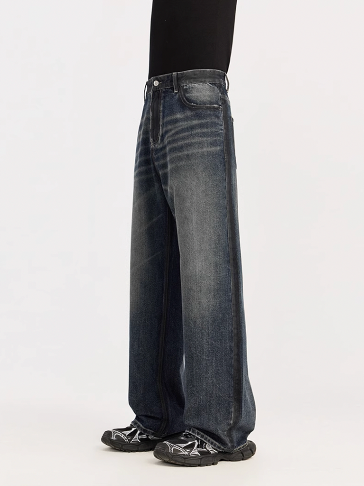 F3F Select Vintage Washed & Old Frayed Blue Jeans