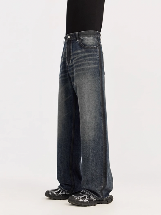 F3F Select Vintage Washed & Old Frayed Blue Jeans