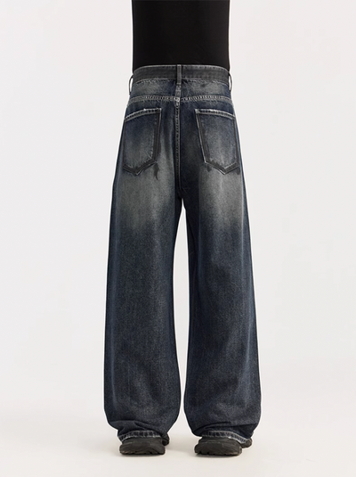 F3F Select Vintage Washed & Old Frayed Blue Jeans