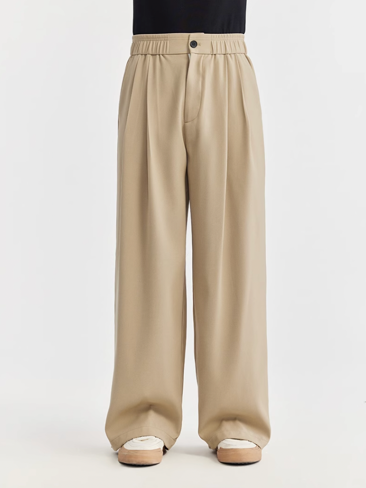 F3F Select Wide Leg Tuck Casual Suit Pants