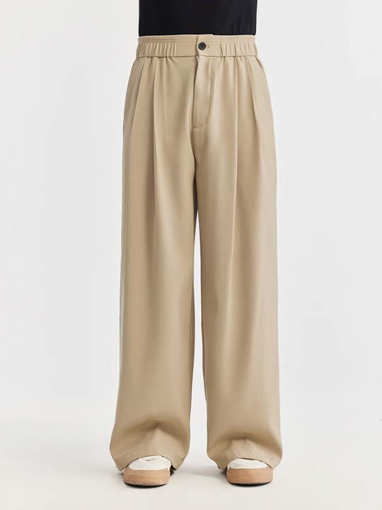 F3F Select Wide Leg Tuck Casual Suit Pants