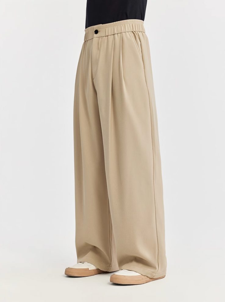 F3F Select Wide Leg Tuck Casual Suit Pants