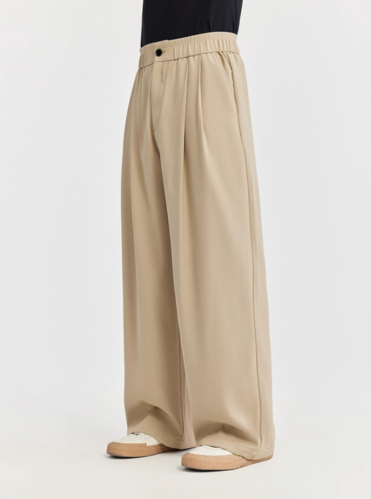 F3F Select Wide Leg Tuck Casual Suit Pants