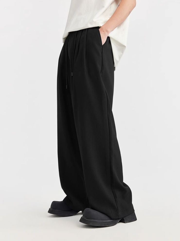 F3F Select Wide Leg Tuck Casual Suit Pants