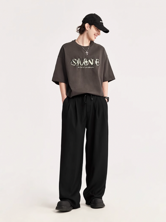 F3F Select Wide Leg Tuck Casual Suit Pants