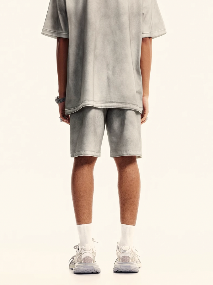 F3F Select Washed Old Dirty Dye Short Sweatpants