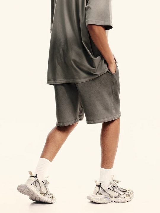 F3F Select Washed Old Dirty Dye Short Sweatpants