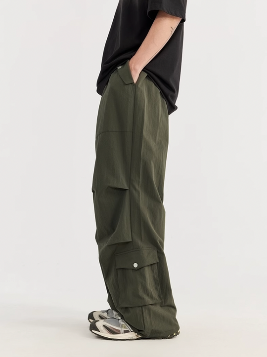 F3F Select Multi Pocket Pleated Wide Leg Work Cargo Pants
