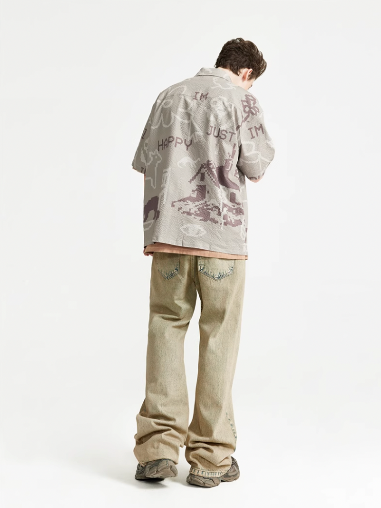 F3F Select Yellow Mud Dyed Old Washed Micro Jeans