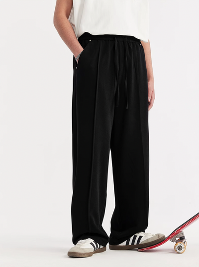 F3F Select Glossy Wide Leg Casual Suit Pants