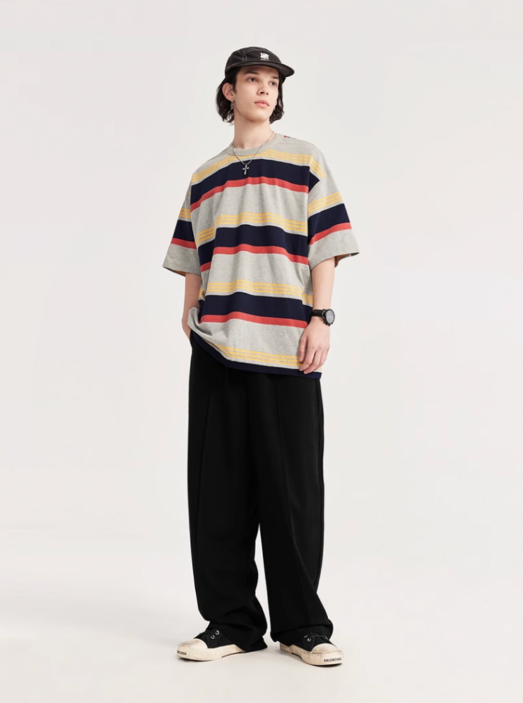 F3F Select Glossy Wide Leg Casual Suit Pants