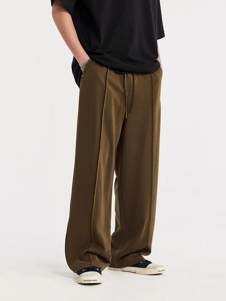 F3F Select Glossy Wide Leg Casual Suit Pants