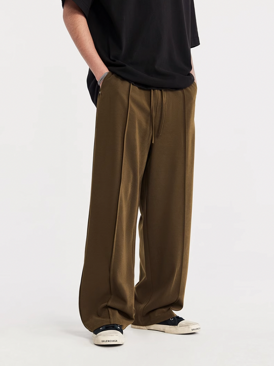 F3F Select Glossy Wide Leg Casual Suit Pants