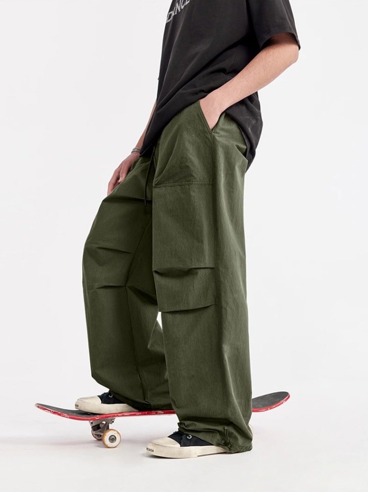 F3F Select Double Pleated Paratrooper Wide Leg Work Pants