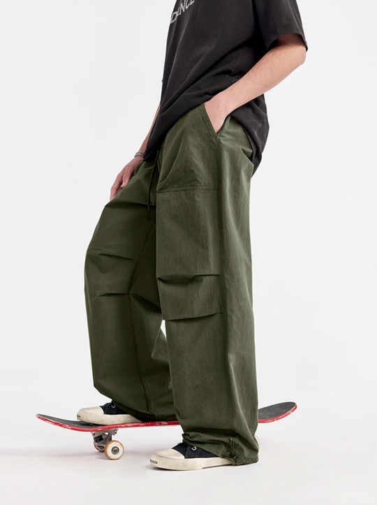 F3F Select Double Pleated Paratrooper Wide Leg Work Pants