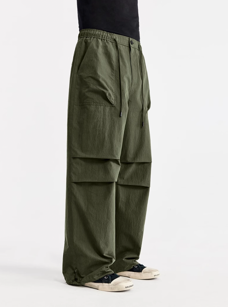 F3F Select Double Pleated Paratrooper Wide Leg Work Pants