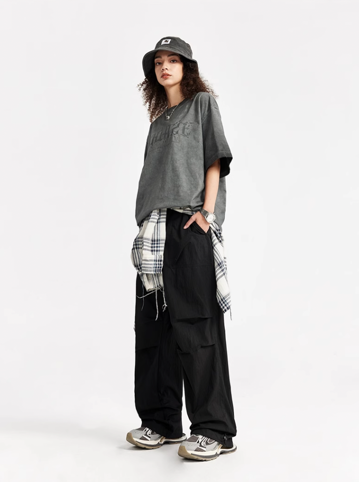 F3F Select Double Pleated Paratrooper Wide Leg Work Pants