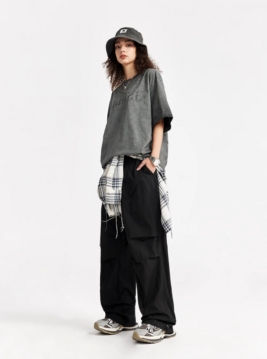 F3F Select Double Pleated Paratrooper Wide Leg Work Pants