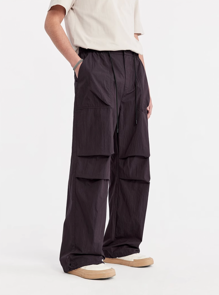 F3F Select Double Pleated Paratrooper Wide Leg Work Pants