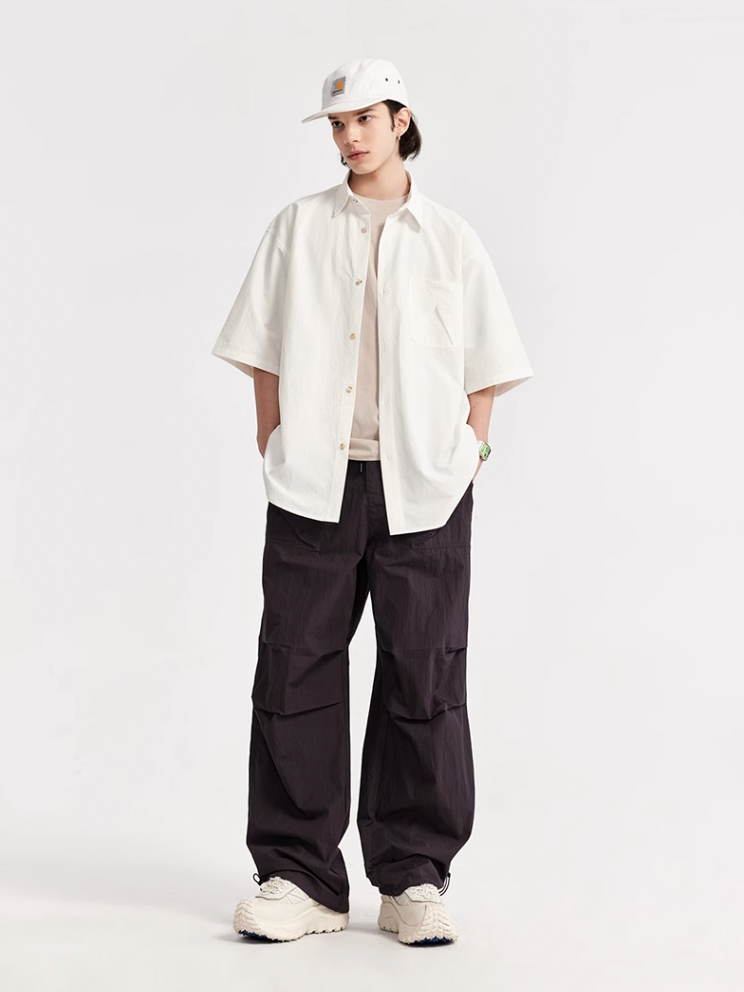 F3F Select Double Pleated Paratrooper Wide Leg Work Pants