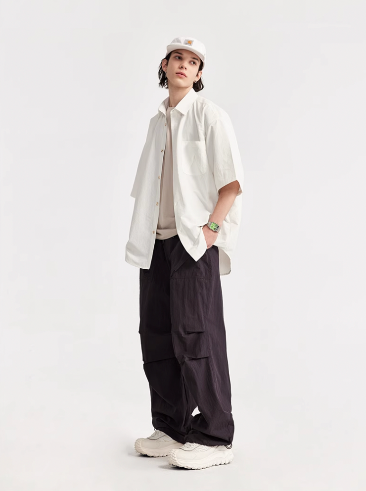 F3F Select Double Pleated Paratrooper Wide Leg Work Pants