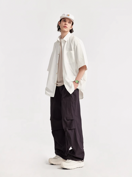F3F Select Double Pleated Paratrooper Wide Leg Work Pants