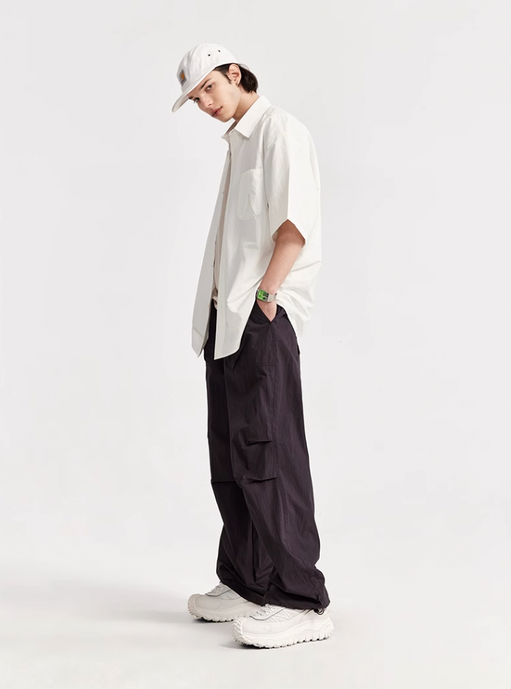 F3F Select Double Pleated Paratrooper Wide Leg Work Pants