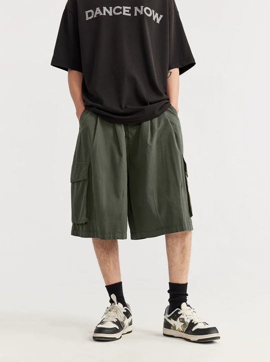 F3F Select Multi Pocket Two Tuck Wide Work Cargo Shorts