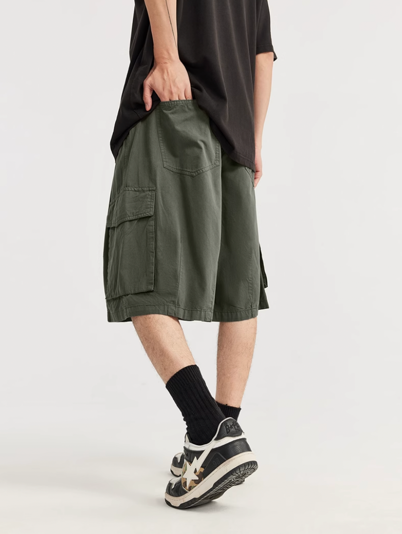 F3F Select Multi Pocket Two Tuck Wide Work Cargo Shorts