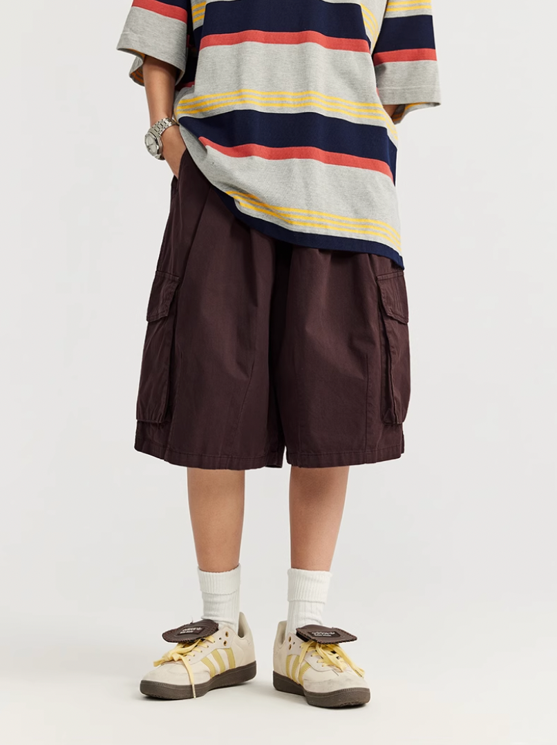 F3F Select Multi Pocket Two Tuck Wide Work Cargo Shorts