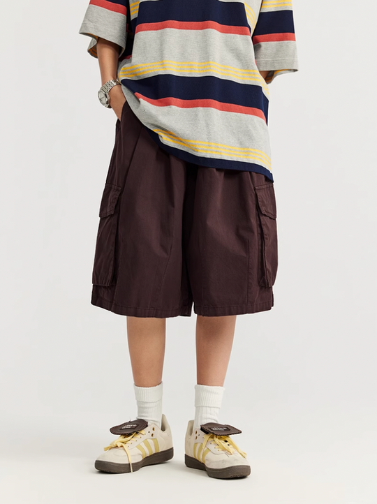 F3F Select Multi Pocket Two Tuck Wide Work Cargo Shorts